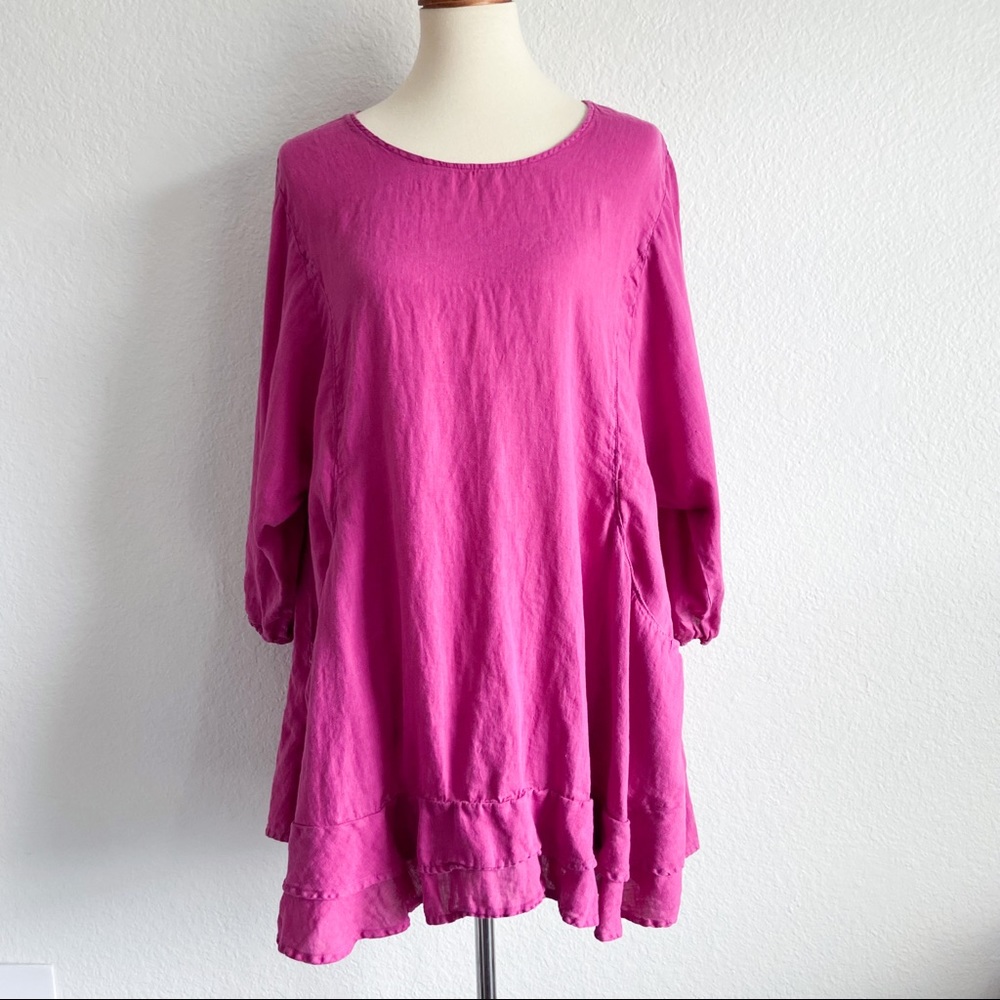 La Fixsun linen tunic top medium